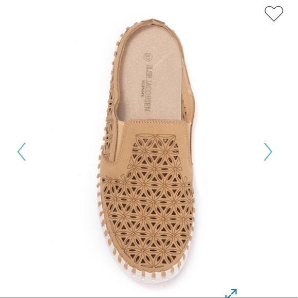 Ilse Jacobsen Hornbaek Tulip Laser Cut Mule Latte